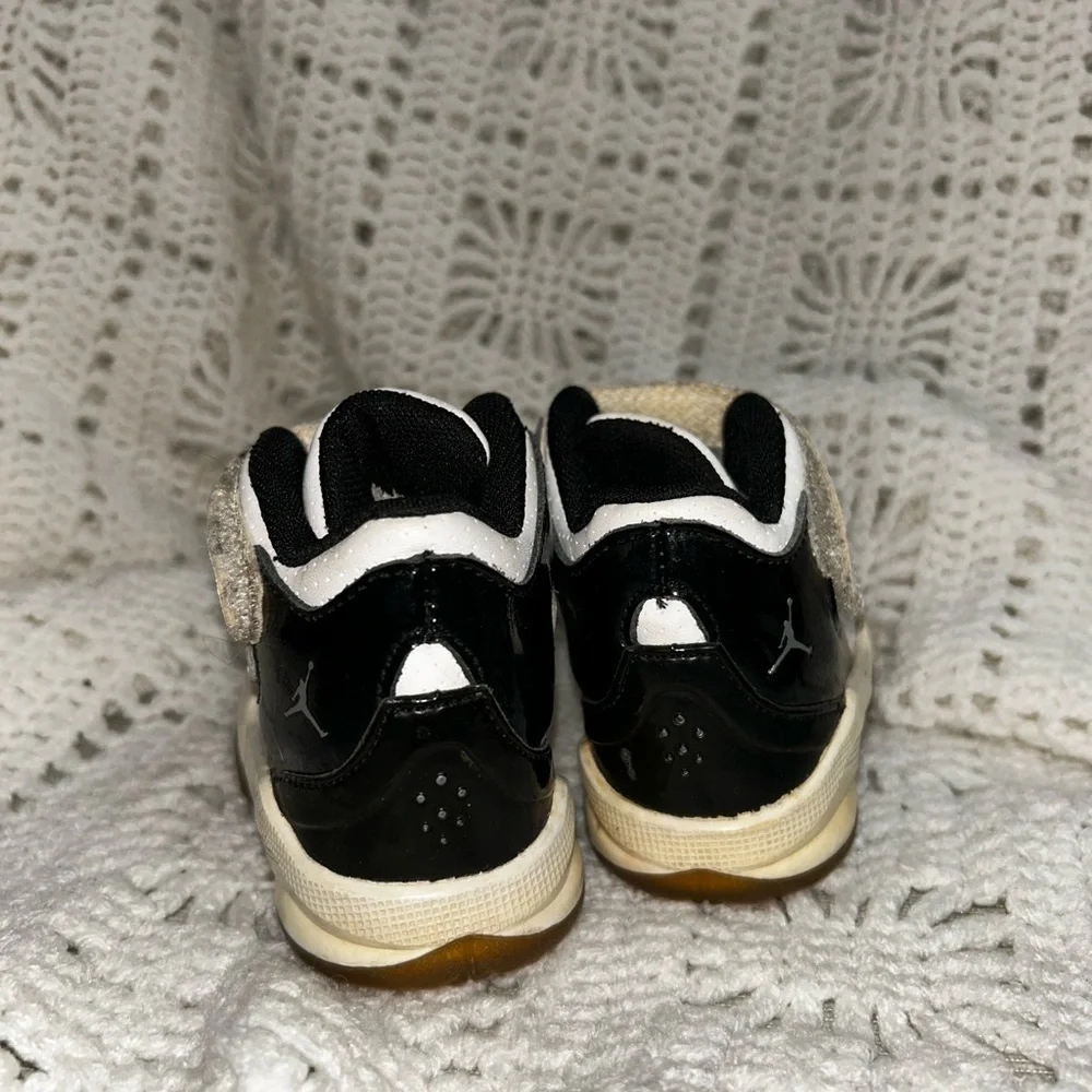 Jordan Kids Black and White Sneakers